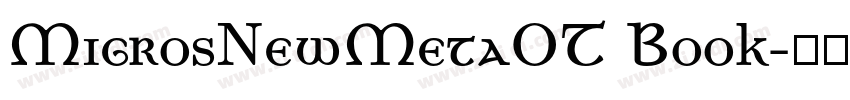MigrosNewMetaOT Book字体转换